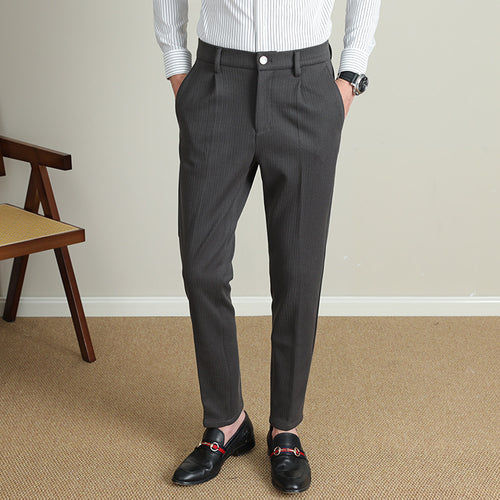 Herren Moderne Business-Hose mit eleganter Nadelstreifenoptik Drune
