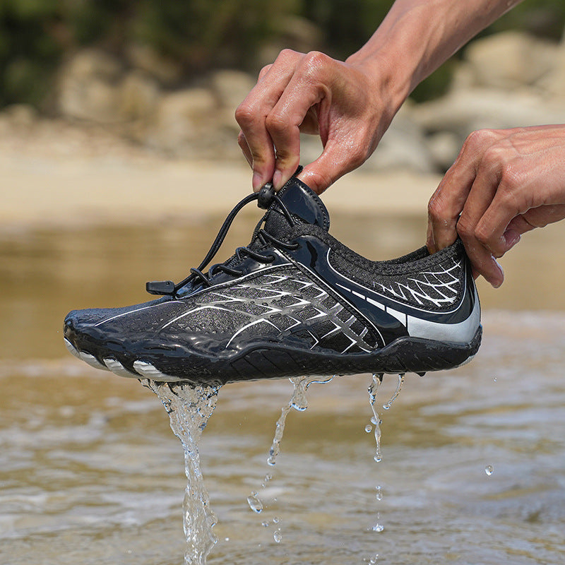 Damen wasserdichte Badeschuhe mit rutschfester Sohle und atmungsaktivem Obermaterial Drune