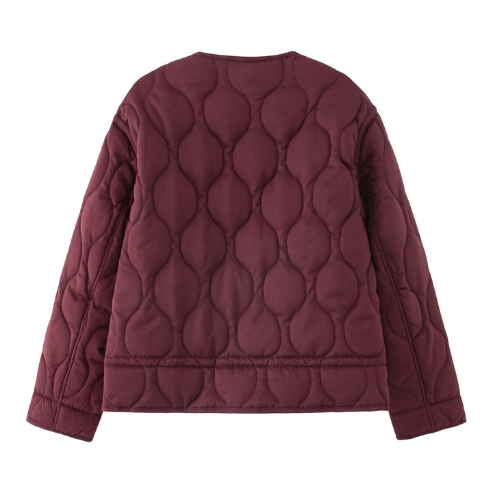 Damen Steppjacke mit rundem Steppmuster, Rundhals und Zwei-Wege-Reißverschluss Drune