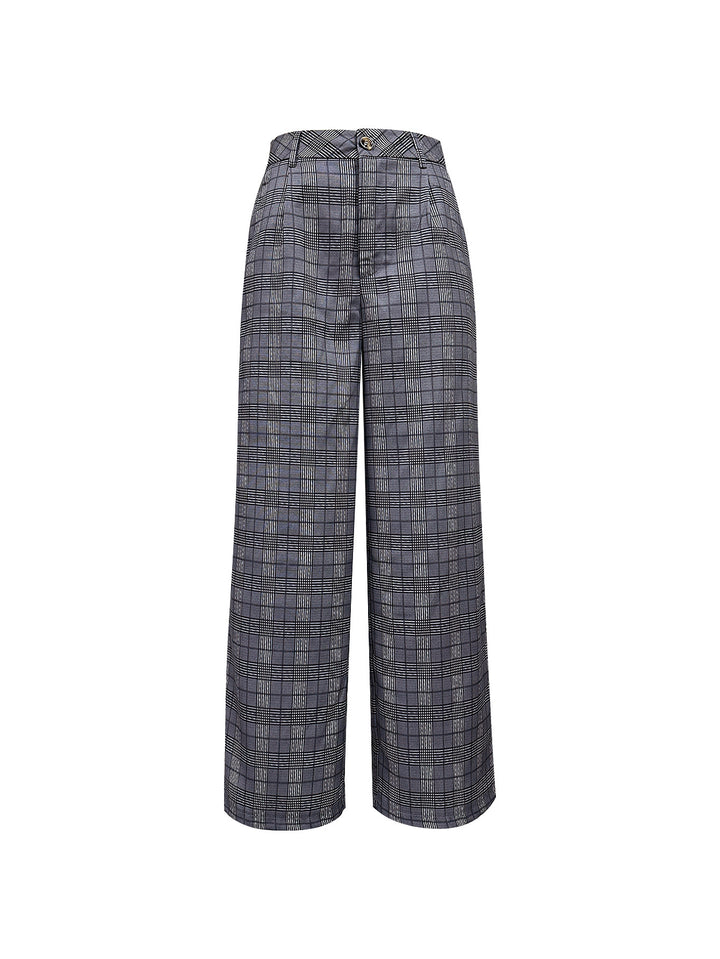 Damen kariert weite Hose Drune