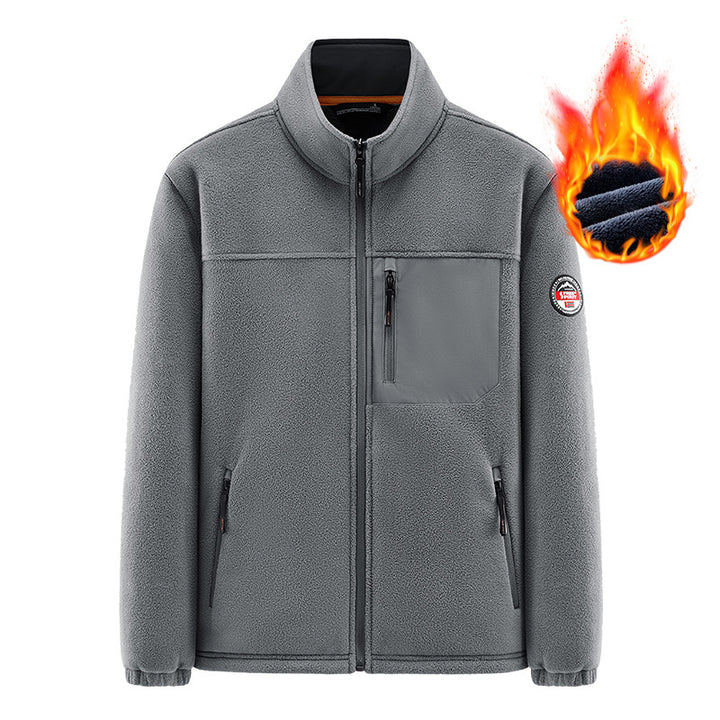 Herren Wärmende Fleecejacke mit hohem Kragen Drune