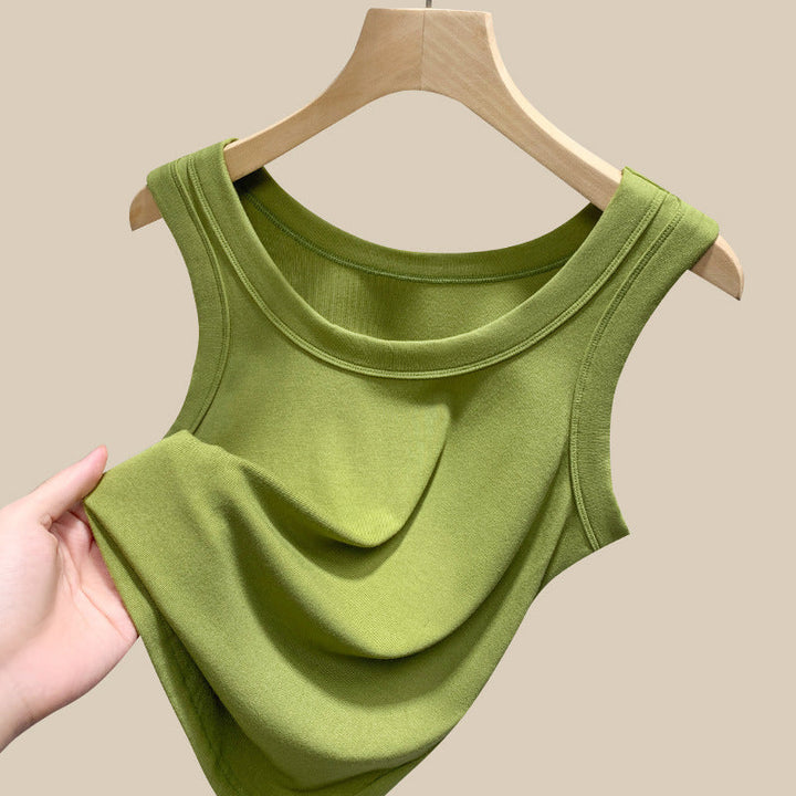 Damen Ärmelloses Basic-Top Aus Hochwertigem Material Drune
