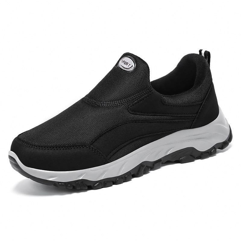 Damen nan sportlicher Slip-On Trekking-Sneaker mit atmungsaktivem Textiloberteil, elastischem Einstieg und profiliertem Outdoor-Laufsohle Drune