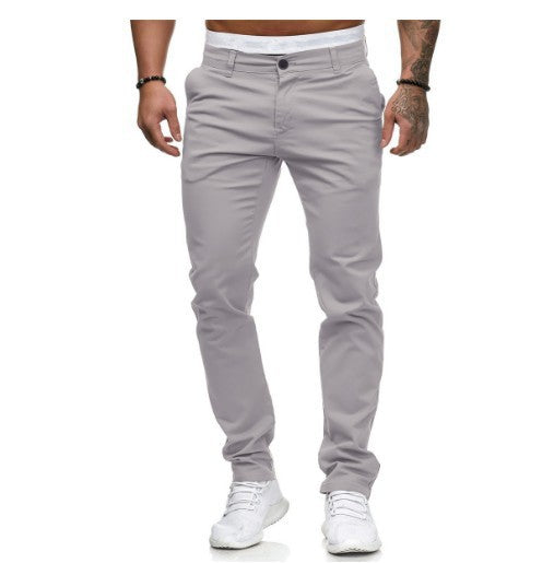 Herren Slim-Fit Chinohosen mit elastischem Bund und praktischen Taschen Drune