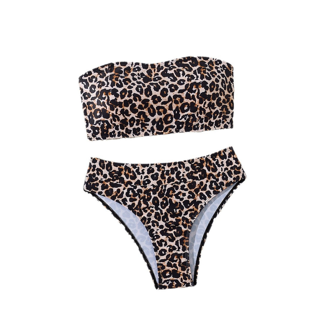 Damen Bandeau-Bikini mit aufregendem Leopardenmuster Drune