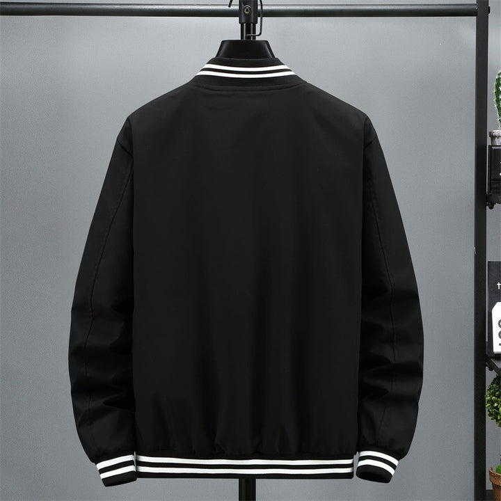 Herren Modische Bomberjacke mit Kontraststreifen Drune