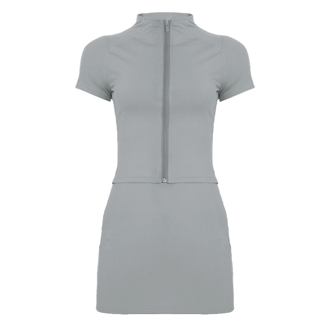 Damen sportliches Set mit kurzem Oberteil und Rock Drune