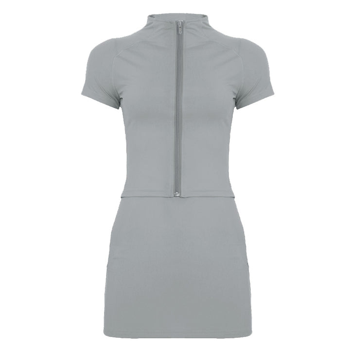 Damen sportliches Set mit kurzem Oberteil und Rock Drune