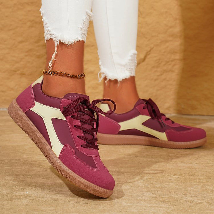 Damen Retro-inspirierte Schnür-Sneaker mit gepolstertem Komfortfußbett Drune