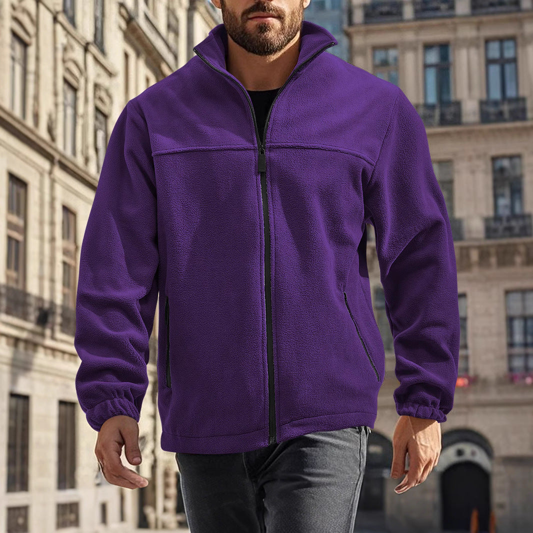 Herren Fleecejacke mit hohem Kragen Drune