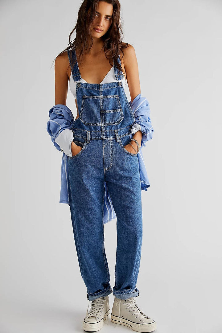 Damen Latzhose im lässigen Schnitt mit trendigen Details Drune