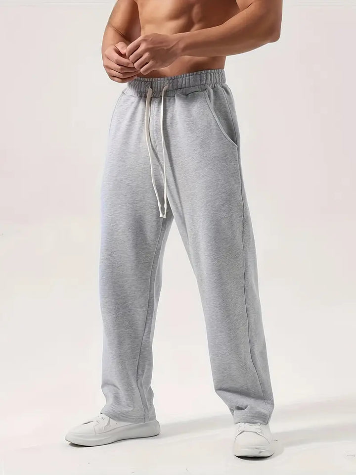 Herren nan locker sitzende Jogginghose aus Baumwollmischung mit elastischem Bund und Seitentaschen Drune