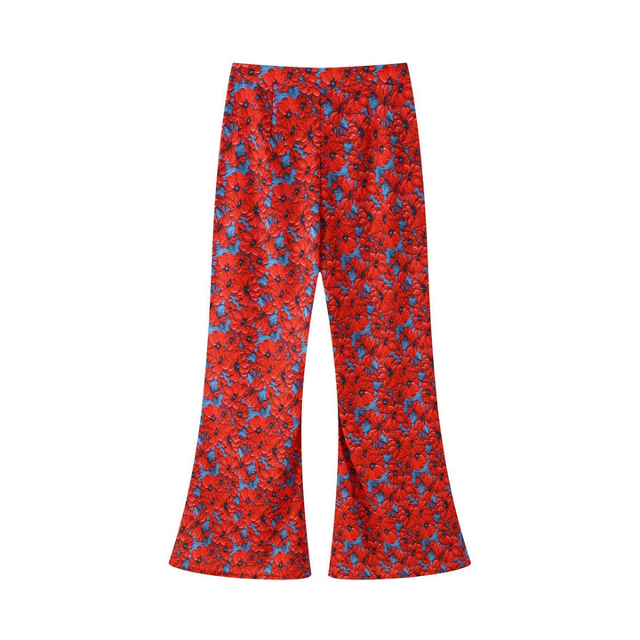 Damen 20+ zweiteiliges Satinset mit lockerem Knotenblazer und weiter Palazzohose Drune