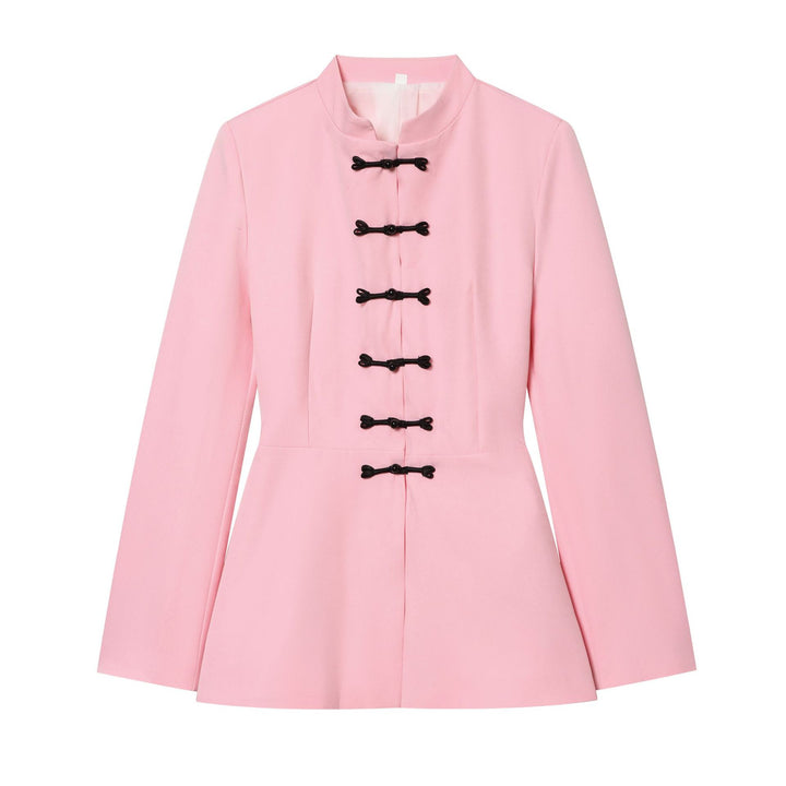 Damen Jacke mit Stehkragen und chinesischen Knebelverschlüssen Drune