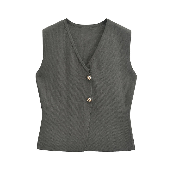 Damen Casual Button-Up Weste Drune