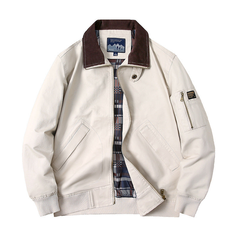 Herren Modische Blousonjacke mit Karomuster Drune