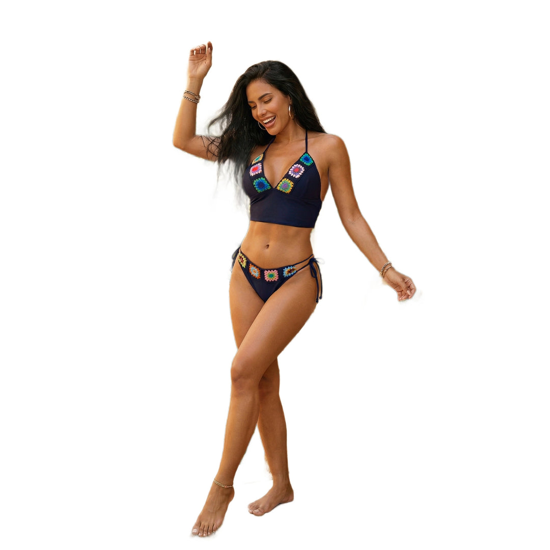 Damen Eleganter Bikini mit hochwertigem Stickdesign Drune