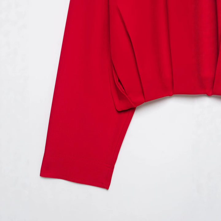 Damen Cropped-Boxy-Jacke mit hohem Stehkragen und durchgehendem Reißverschluss Drune