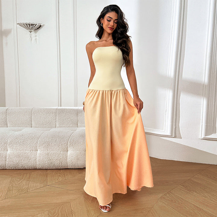 Damen Elegantes Maxikleid mit floralem Akzent Drune