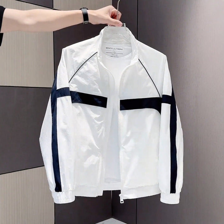 Herren Moderne Sportjacke mit hohen Kragen Drune