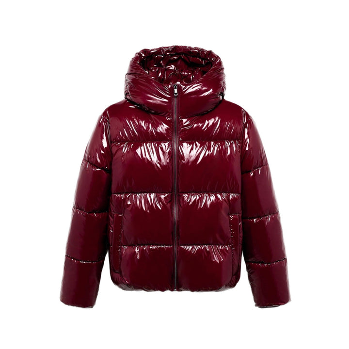 Damen Hochglanz Steppjacke mit hohem Kragen