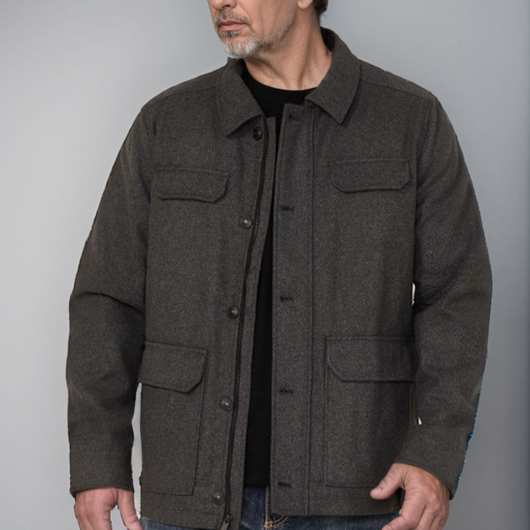Herren modische Jacke mit praktischen Taschen Drune