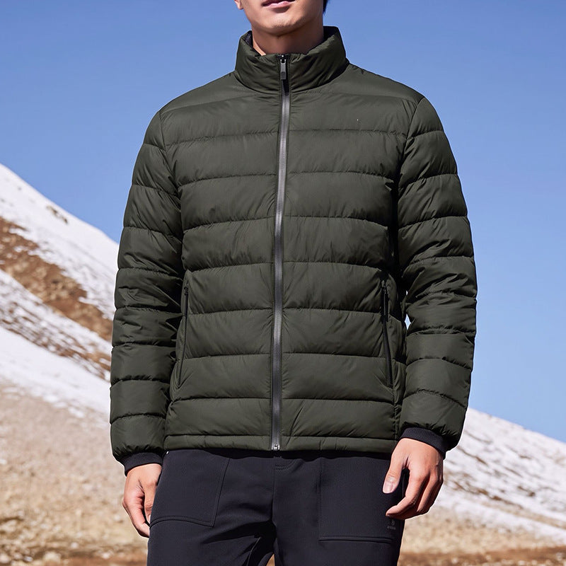 Herren Ultraleichte Kompakt‑Steppjacke mit Thermofüllung, Stehkragen & wasserabweisender Hülle Drune