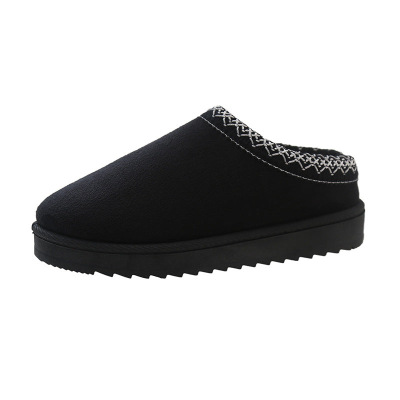 Damen Gefütterte Slipper‑Mules mit Teddyfutter und geflochtenem Saum Drune
