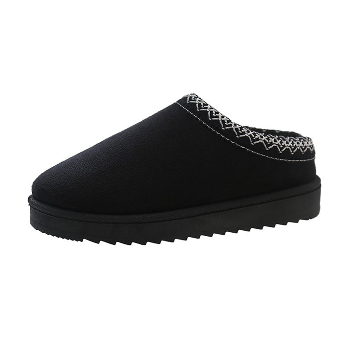Damen Gefütterte Slipper‑Mules mit Teddyfutter und geflochtenem Saum Drune