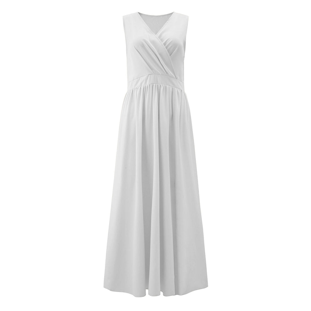 Damen Maxikleid mit Wickeloptik und fließendem Saum Drune