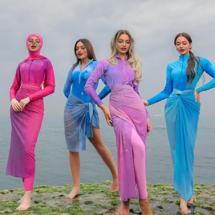 Damen Modischer Schwimmanzug mit Hijab Drune