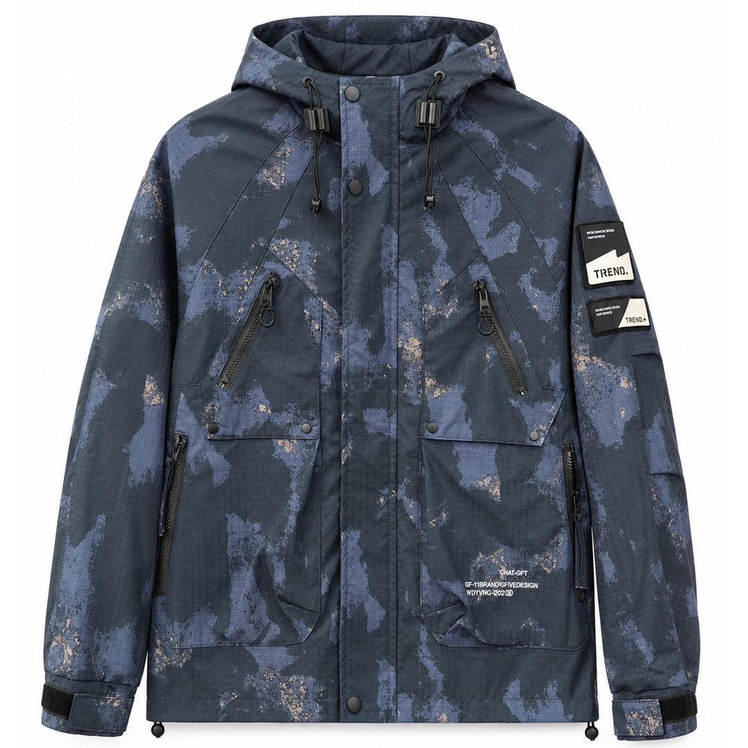 Herren Multifunktionale Outdoor-Jacke mit Kapuze Drune