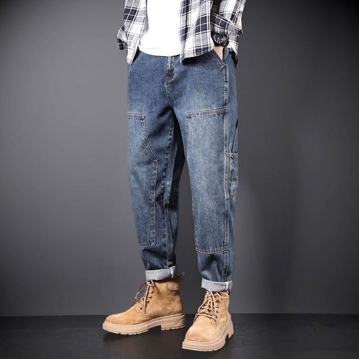 Herren Modische Cargo Jeans Drune