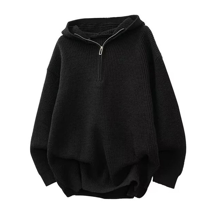 Damen Stilvoller Kapuzenpullover mit Halbreißverschluss Drune
