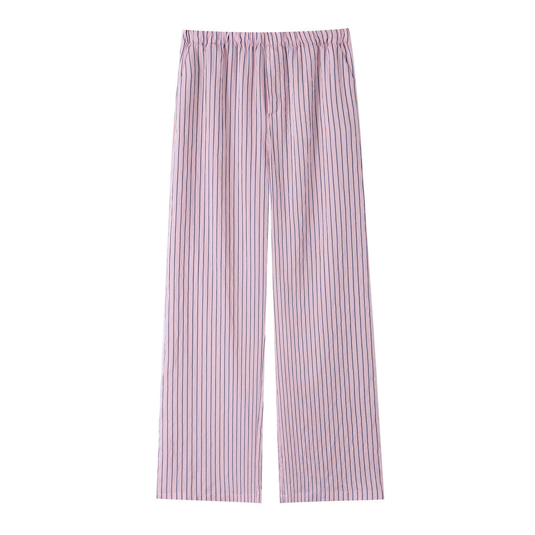 Damen Pyjamahose mit elastischem Bund und geradem Bein Drune