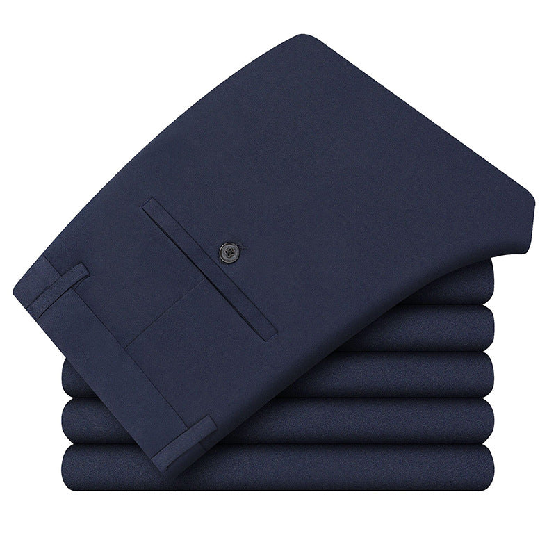 Herren Businesshose Slim‑Fit mit Bügelfalte und verdeckten Gesäßtaschen Drune