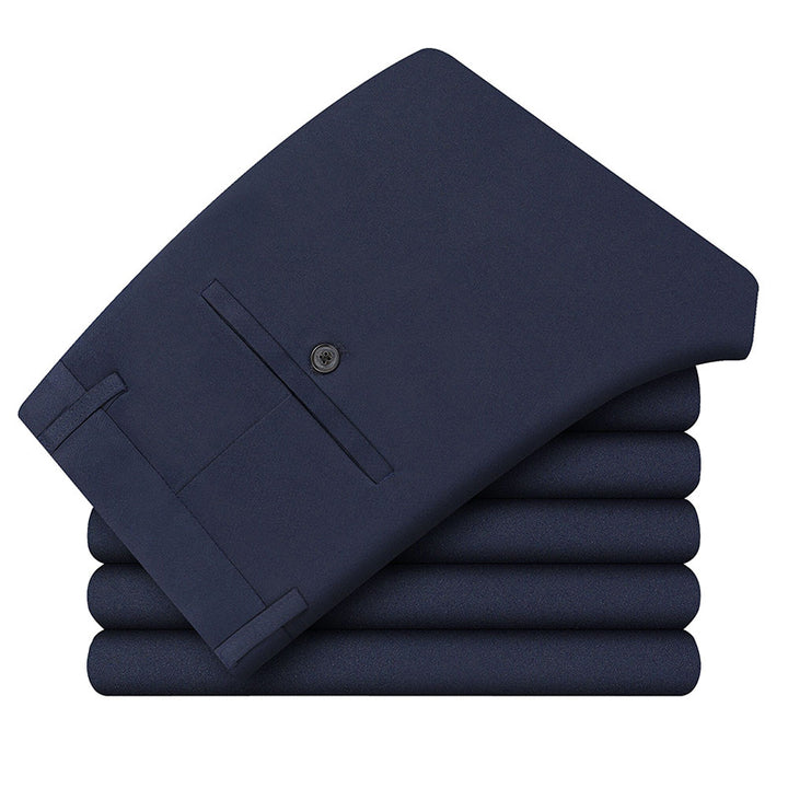 Herren Businesshose Slim‑Fit mit Bügelfalte und verdeckten Gesäßtaschen Drune