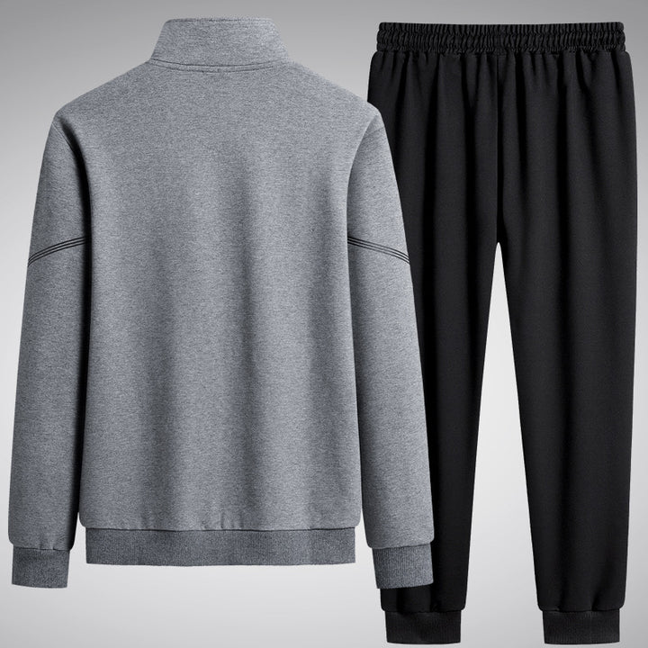 Men's  performance zip-front track jacket and tapered jogger set Drune