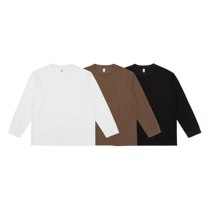 Unisex Premium-Langarmshirt aus Strukturjersey mit verstärktem Rundhals Drune