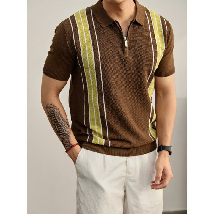 Herren Modisches Kurzarm-Strickoberteil Drune