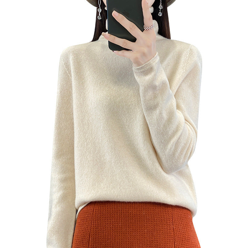 Damen Weicher Feinstrick-Rollkragenpullover mit kaschmirähnlicher Haptik und verlängerten Bündchen Drune