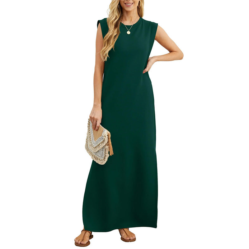 Damen Maxikleid mit lässigem Schnitt und minimalistischen Details Drune