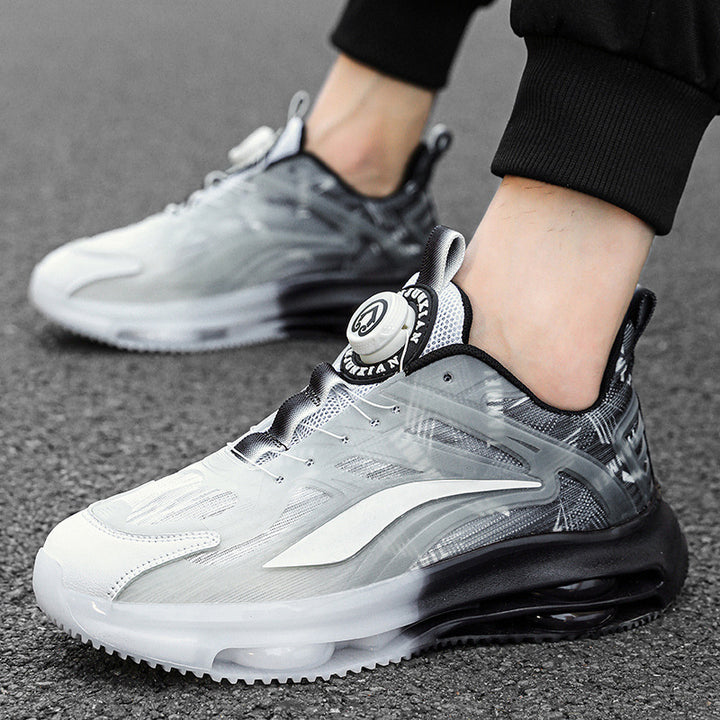 Herren Urbaner Komfort-Sneaker mit sichtbarer Luftkammer, transparentem TPU-Overlay und adaptivem Drehverschluss Drune