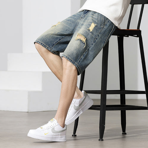 Herren Denim-Shorts mit stylischem Destroyed-Effekt und lässigem Schnitt Drune