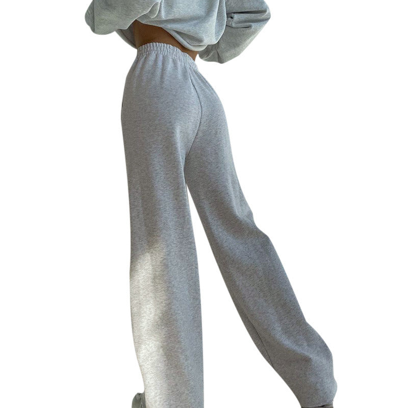 Damen Bequeme Freizeithose mit elastischem Bund und Kordelzug Drune