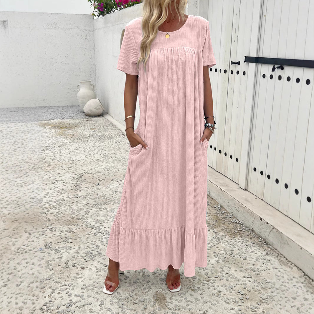 Damen Maxi-Kleid mit praktischem Taschen-Design Drune
