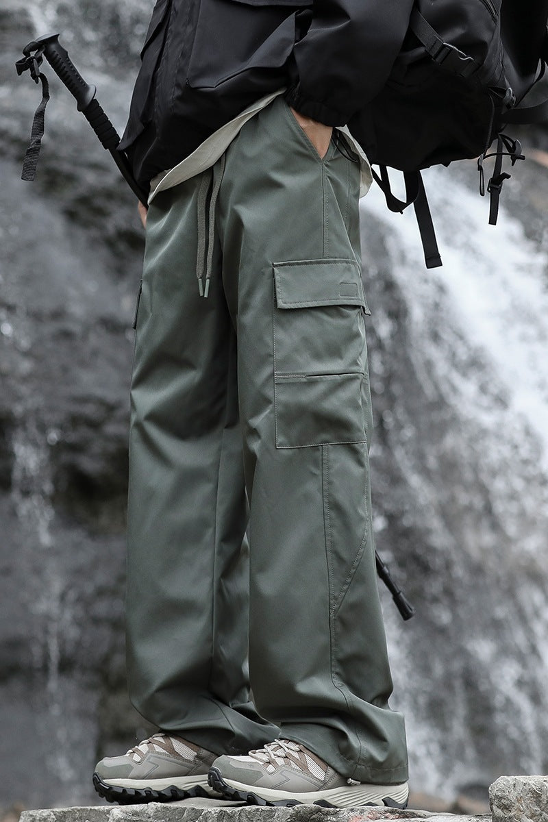 Herren Oversized Outdoor‑Cargohose mit Zugbund, großen Klapp‑ und Utility‑Taschen Drune