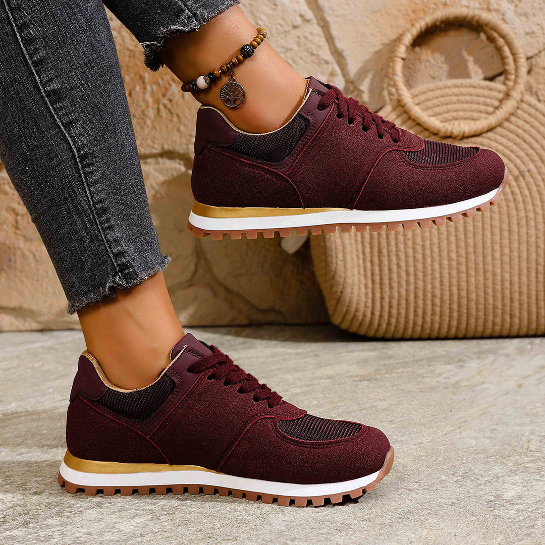 Damen Sportliche Sneakers mit atmungsaktiver Mesh-Oberfläche und rutschfester Sohle Drune
