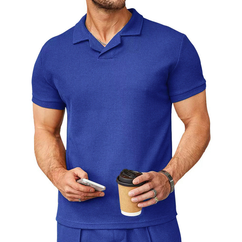 Herren Polohemd mit strukturiertem Gewebe Drune
