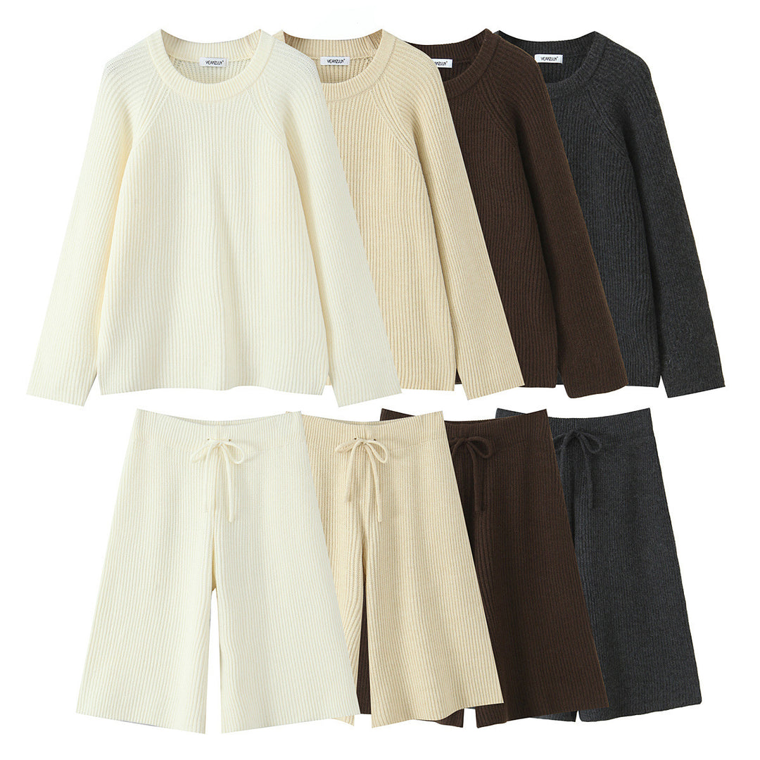 Damen Kuscheliger Strukturpullover mit Rundhalsausschnitt Drune